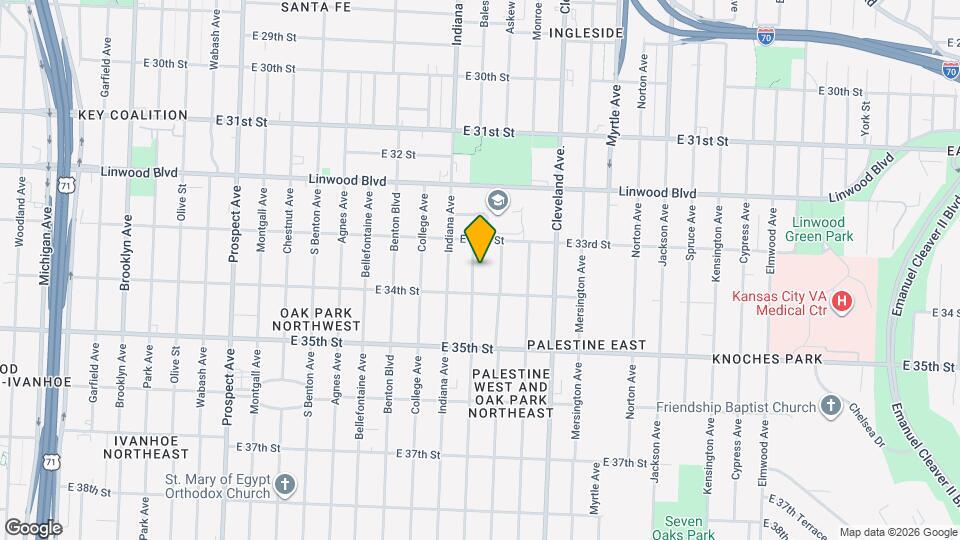 3327 Bales Ave Map and Location Details