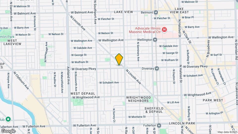1222 W Diversey Pky Mapa y Detalles de la Ubicación