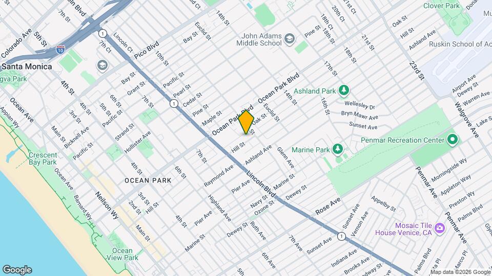 1021 Hill St Map and Location Details