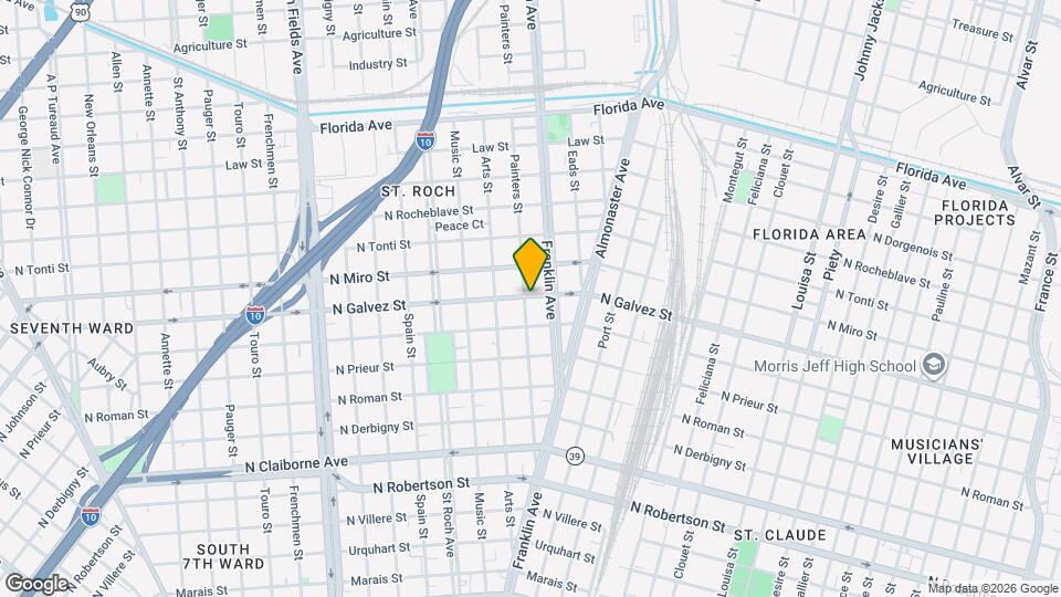2550 N Galvez St Map and Location Details