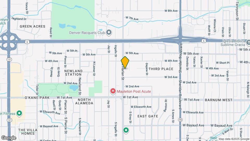 340 N Harlan St Mapa y Detalles de la Ubicación