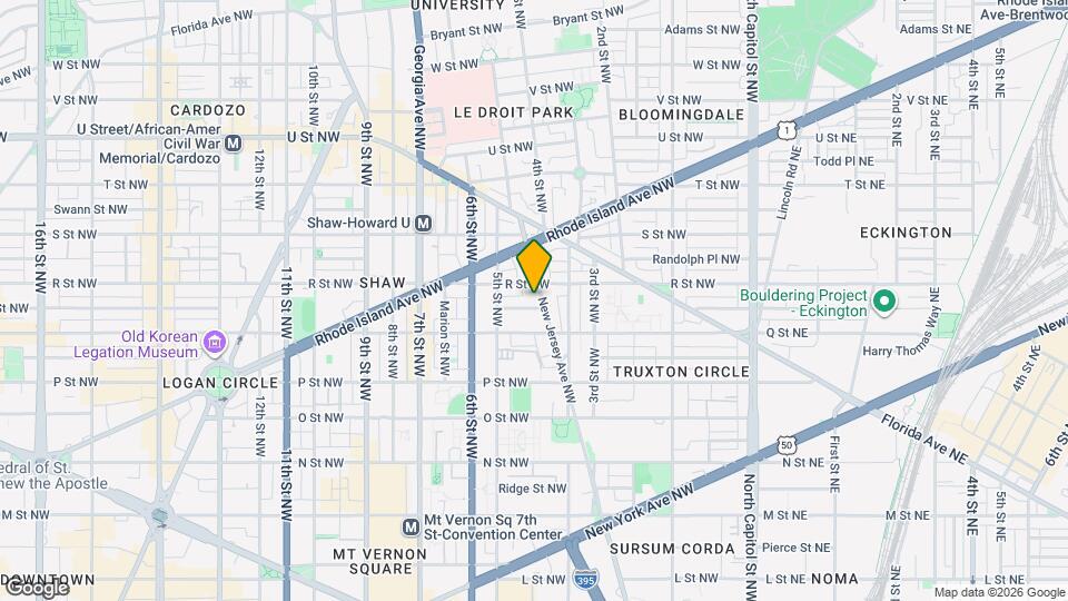 1632 New Jersey Ave NW Map and Location Details