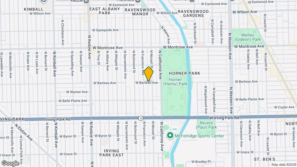 2843 W Berteau Ave, Unit 3 Map and Location Details
