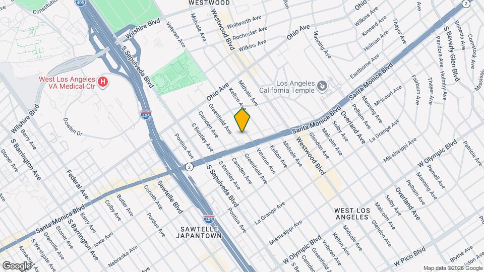 1663 Veteran Ave, Unit 206 Mapa y Detalles de la Ubicación