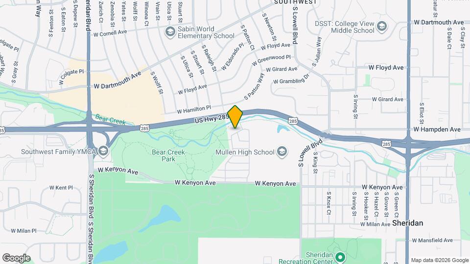 4365 W Kenyon Ave Map and Location Details