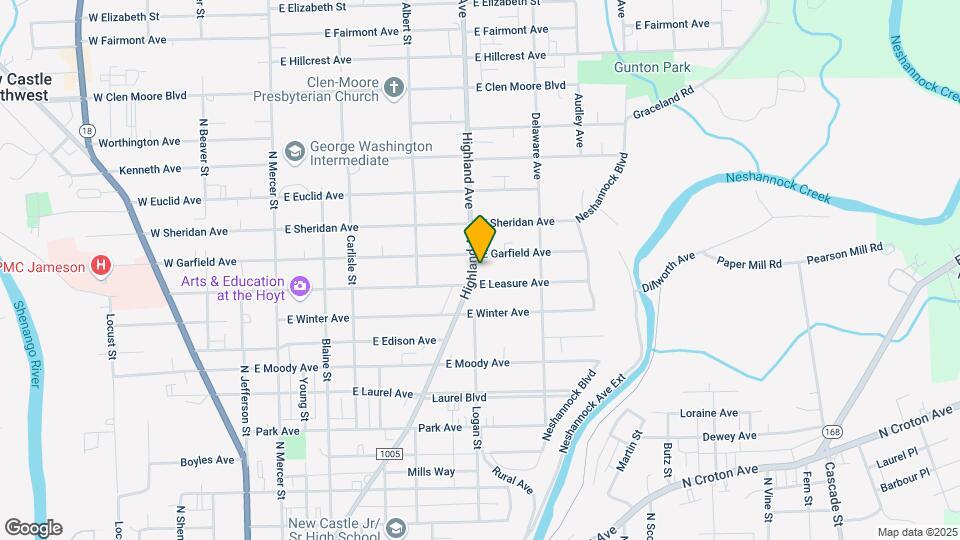 1208 Highland Ave Map and Location Details