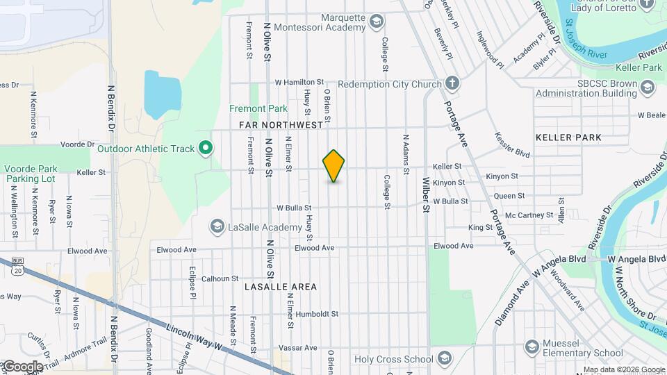 1630 O Brien St Map and Location Details