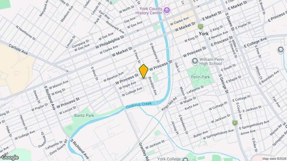 228 S Penn St Map and Location Details