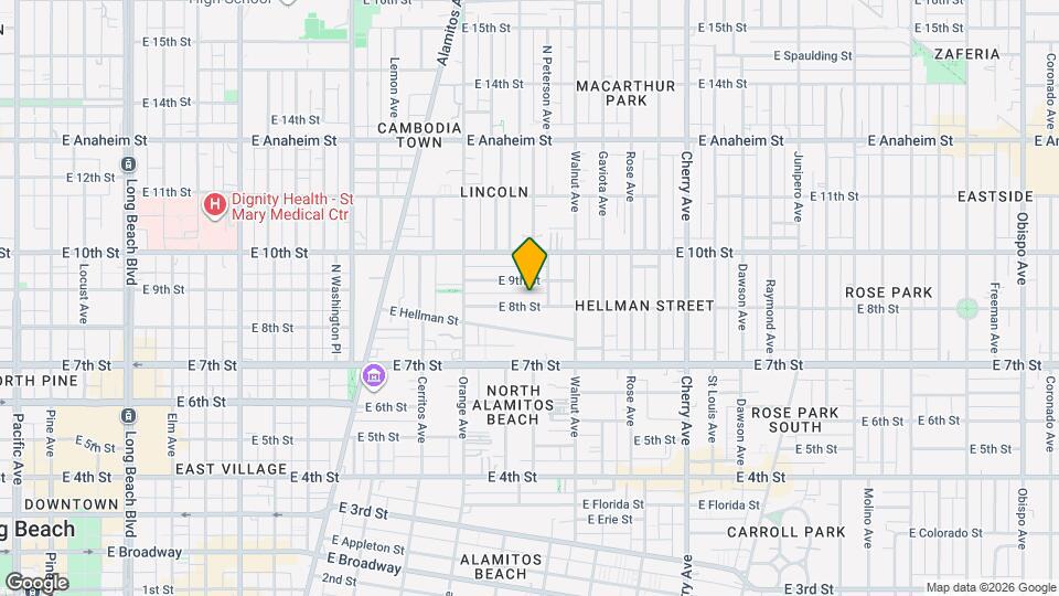 1417 E 8th St Map and Location Details