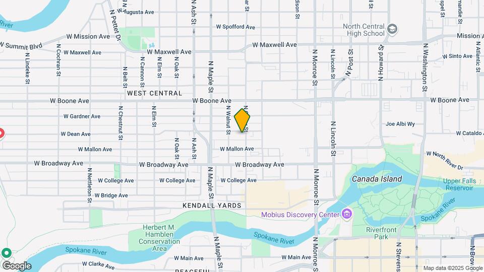1403 W Dean Ave Map and Location Details