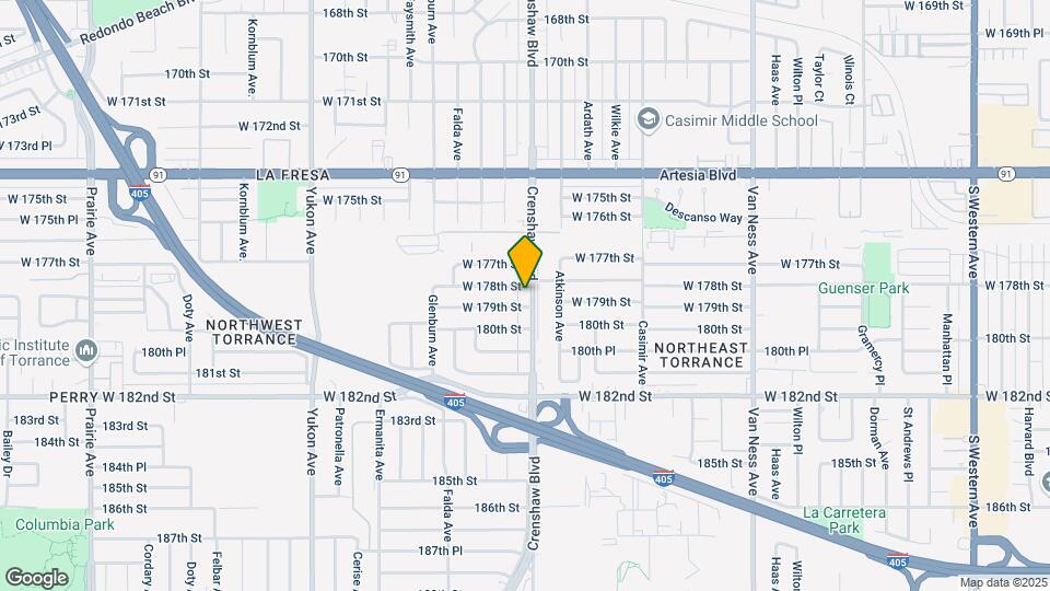 17809 Crenshaw Blvd Map and Location Details