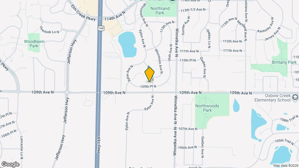 10907 Xylon Ln N Map and Location Details