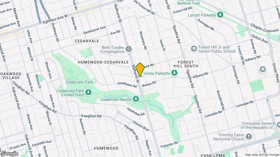 1639 Bathurst St Map and Location Details