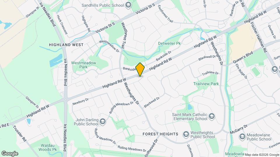 42 W Acres Crescent Map and Location Details