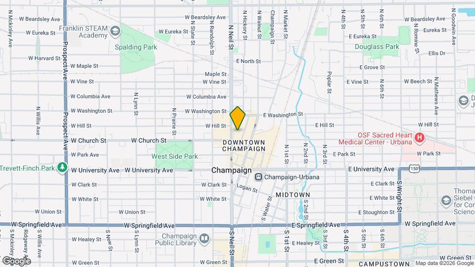 320 N Neil St Mapa y Detalles de la Ubicación