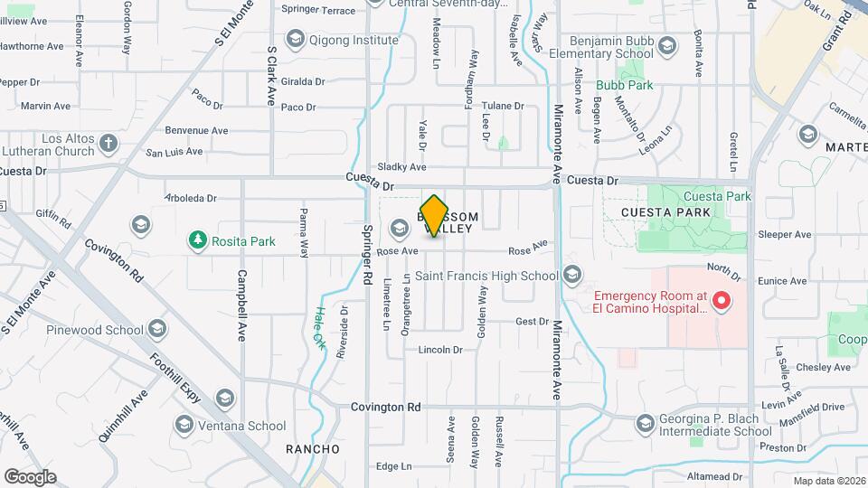 1060 Rose Ave Map and Location Details