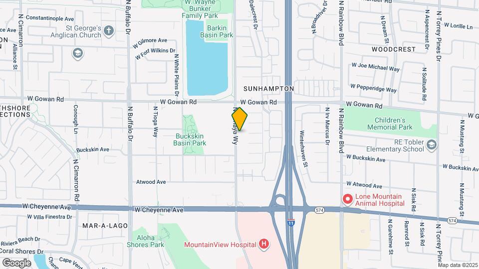 3436 N Tenaya Wy Map and Location Details