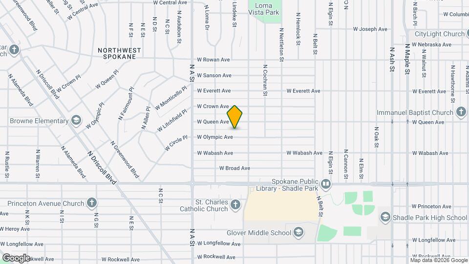 2628 W Olympic Ave Map and Location Details