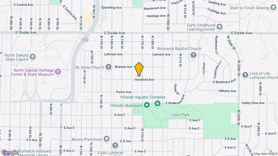 1620 Hanaford Ave Map and Location Details