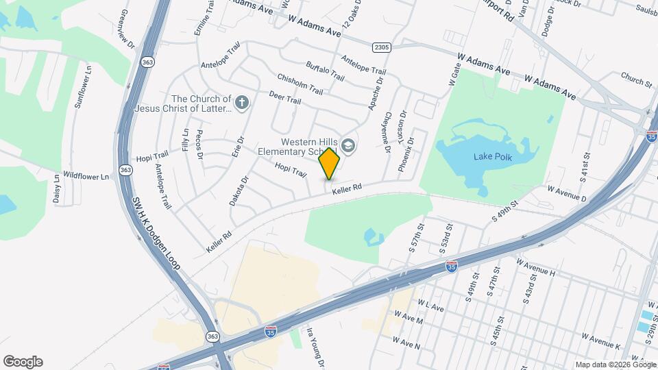 801 Apache Dr Map and Location Details