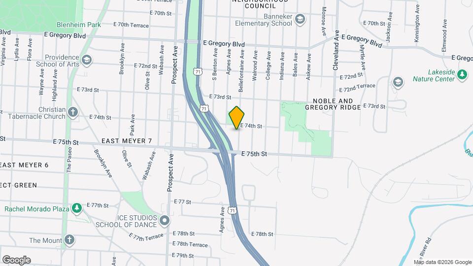 7412 Bellefontaine Ave Map and Location Details