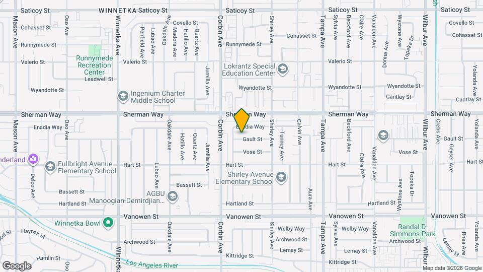 19613 Gault St Map and Location Details