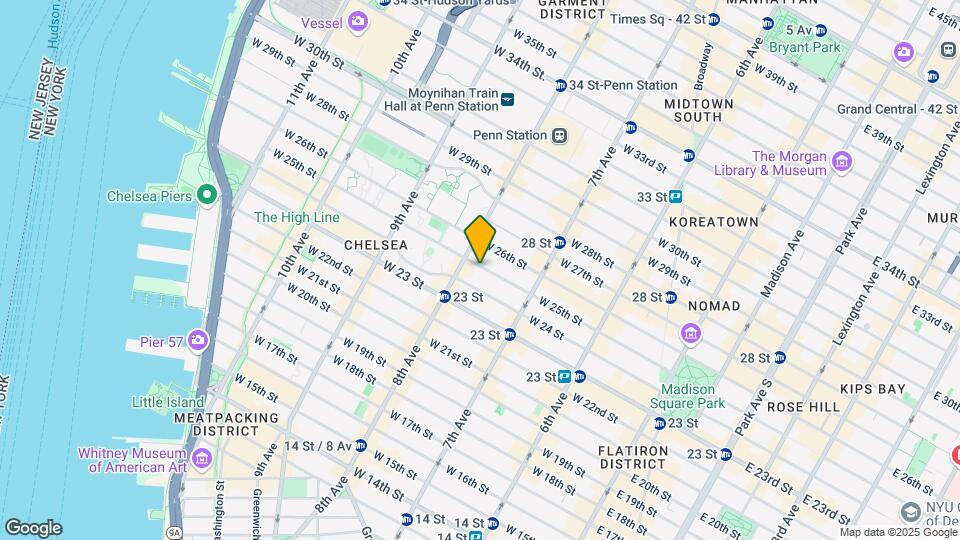 266 W 25th St Map and Location Details