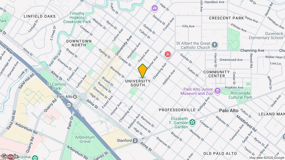 816 Cowper St Map and Location Details