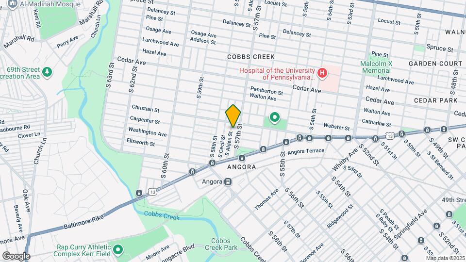 821 S Alden St Map and Location Details