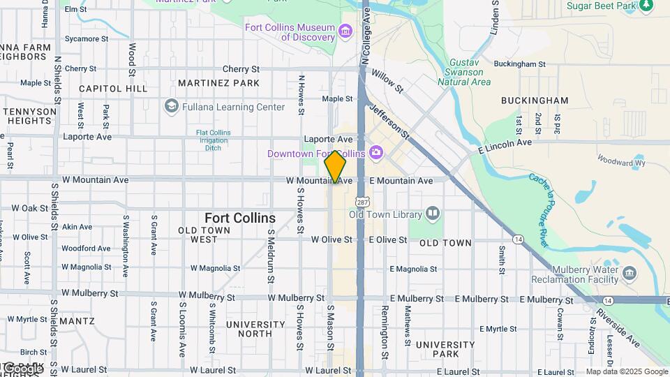 128 S Mason St, Unit 128-4 Map and Location Details