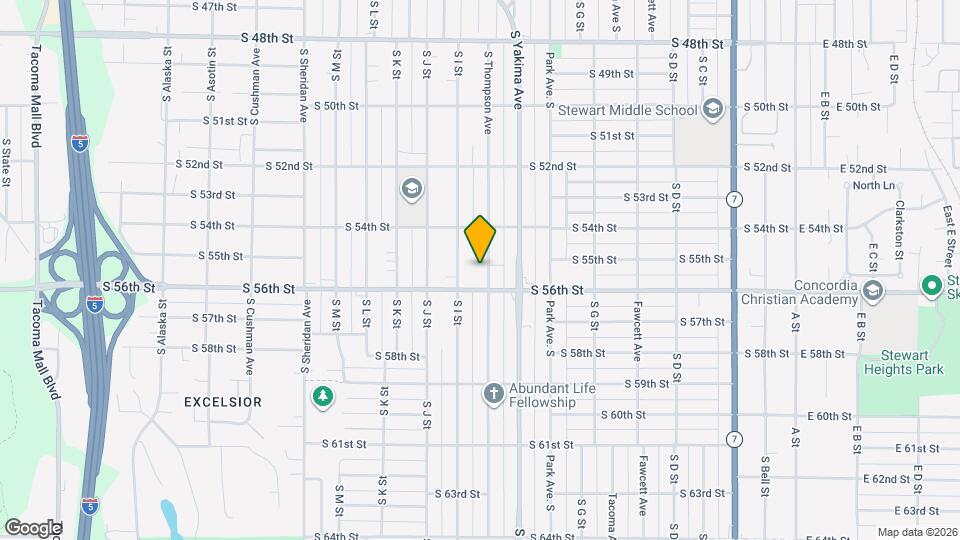 5436 S Thompson Ave Map and Location Details