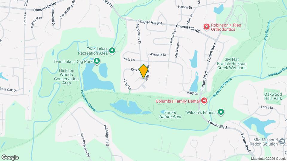 2601 Hillshire Dr Map and Location Details