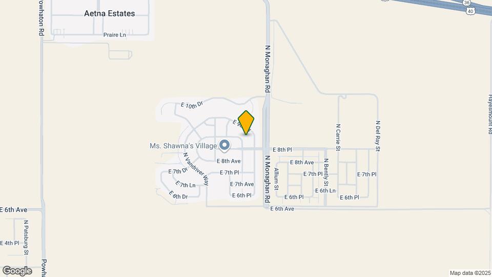 27883 E 9th Ln Map and Location Details