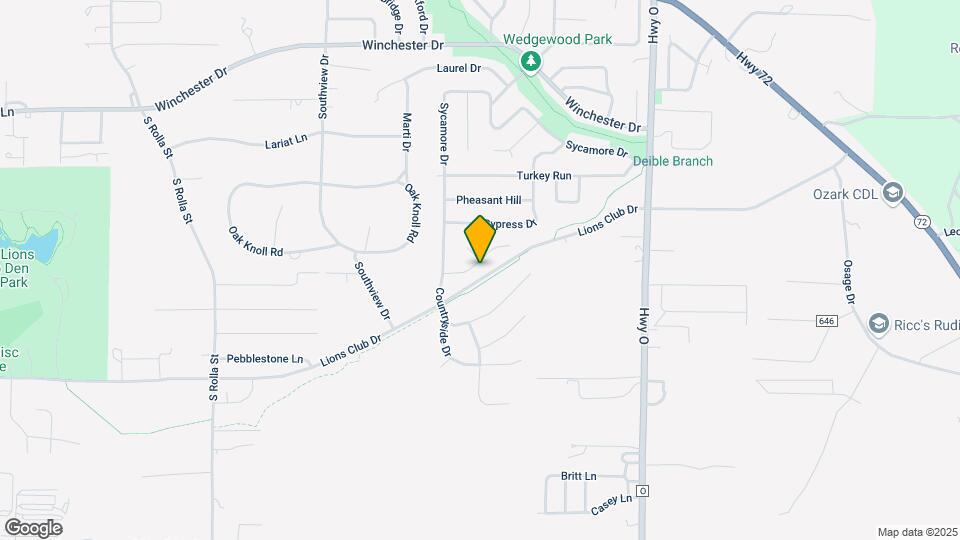 910 Brookside Ln Map and Location Details