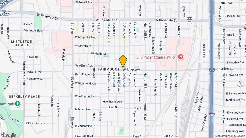 1626 College Ave Map and Location Details