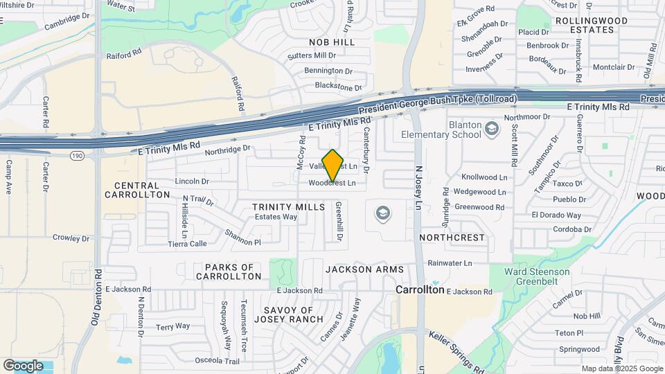 1614 Woodcrest Ln Map and Location Details