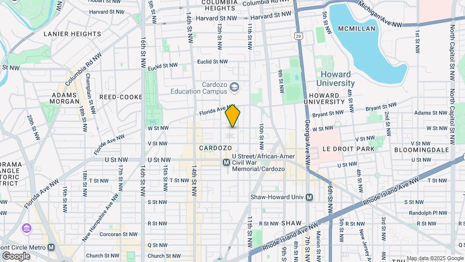 1208 W St NW Map and Location Details