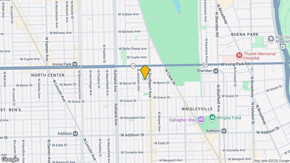1414 W Byron St, Unit GW Map and Location Details