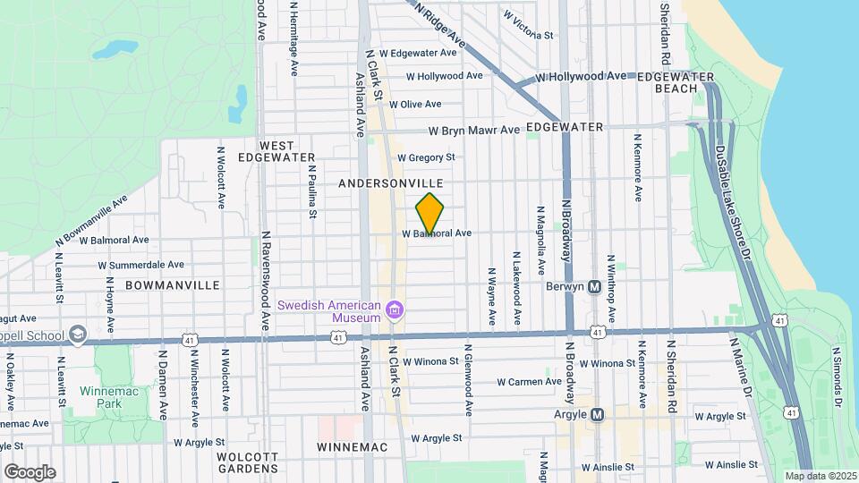 1443-1451 W Balmoral Ave Mapa y Detalles de la Ubicación