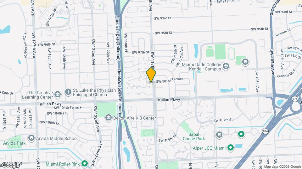 10161 SW 117th Ct Map and Location Details
