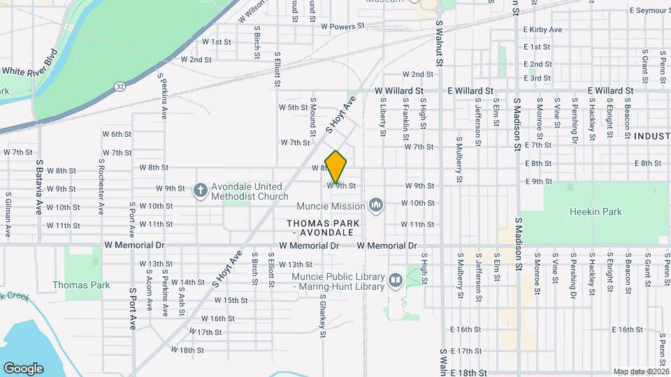 623 W 9th St Map and Location Details