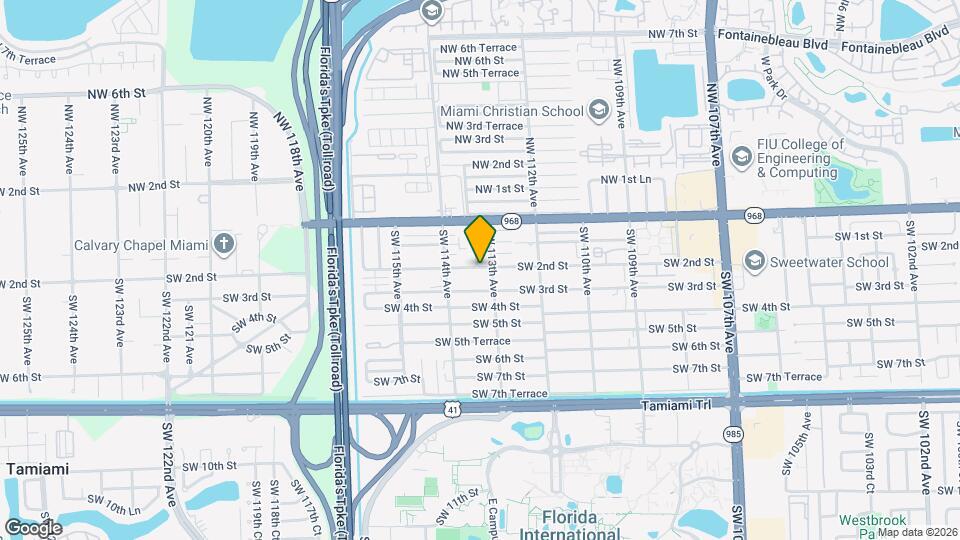 11346 SW 2nd St Map and Location Details