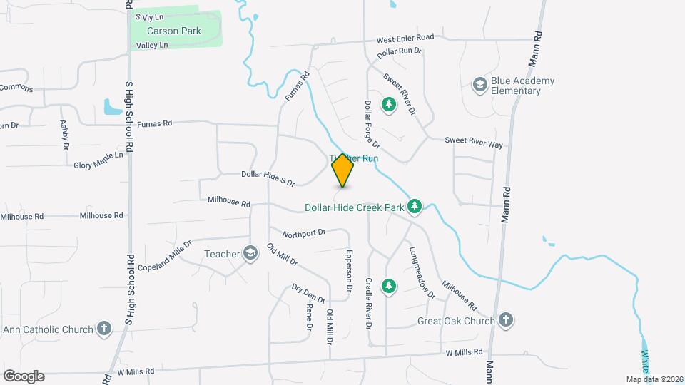 5921 Milhouse Ct Map and Location Details