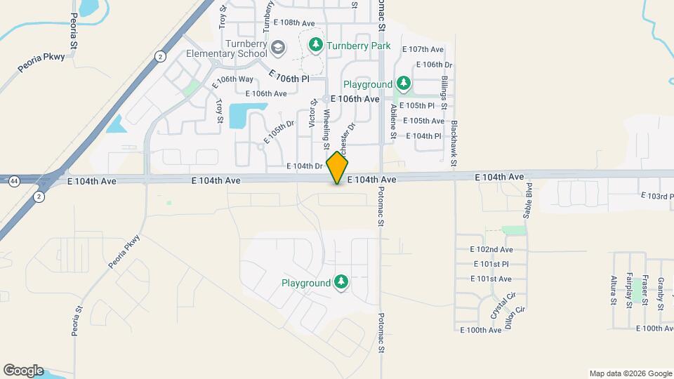 13499 E 103rd Pl Map and Location Details