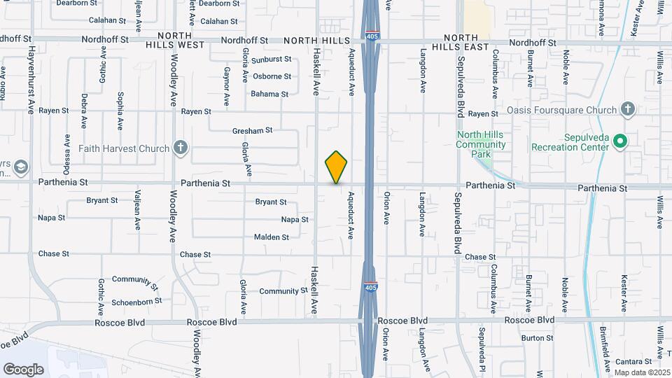 15722 Parthenia St Map and Location Details