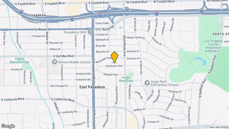 3847 Sycamore Ave Mapa y Detalles de la Ubicación