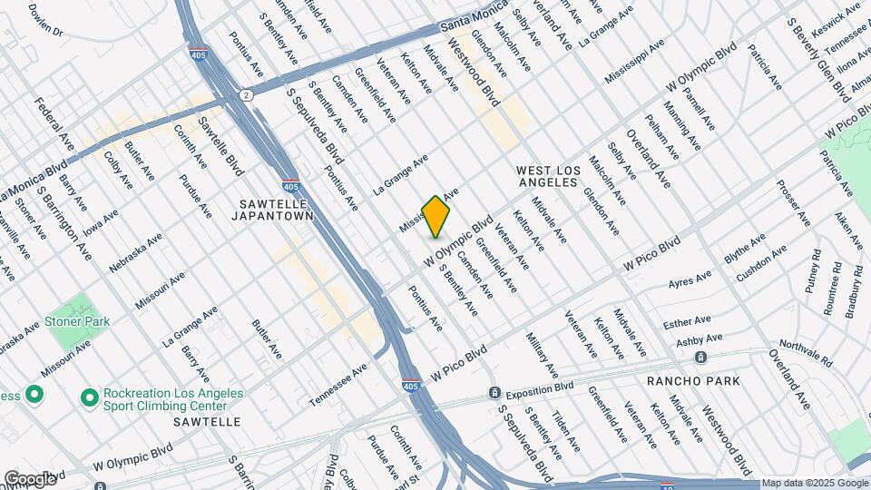 2140 S Bentley Ave Map and Location Details