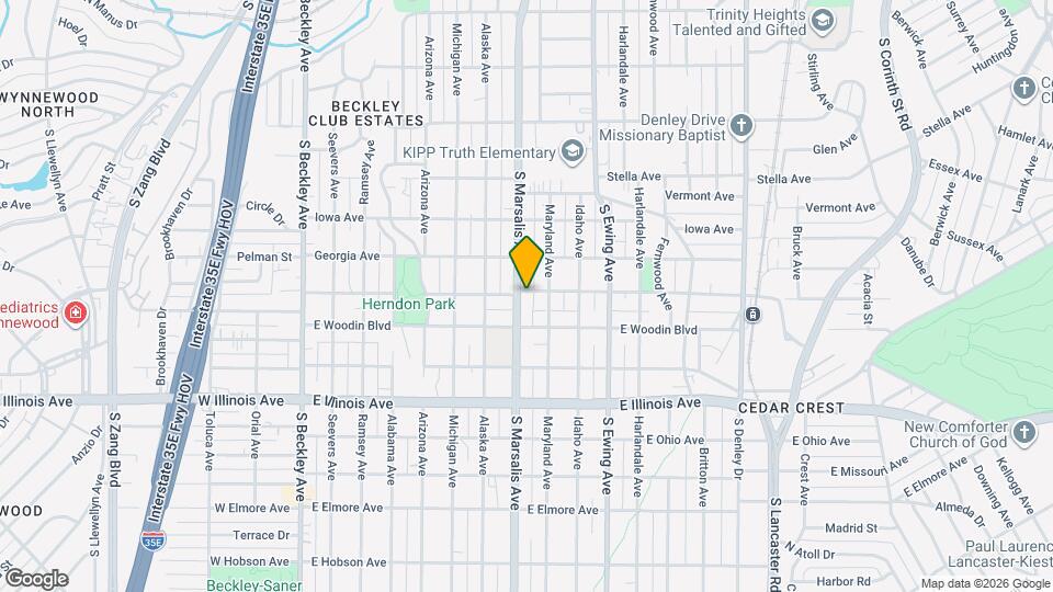 2002 S Marsalis Ave Map and Location Details