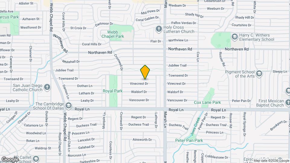 3603 Vinecrest Dr Map and Location Details