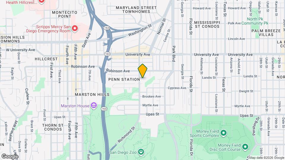 1249 Pennsylvania Ave Map and Location Details